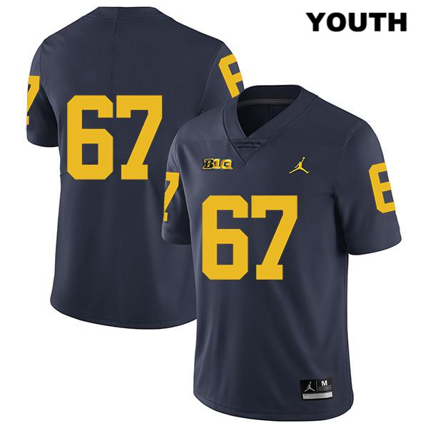 Youth NCAA Michigan Wolverines Jess Speight #67 No Name Navy Jordan Brand Authentic Stitched Legend Football College Jersey AT25F32CF